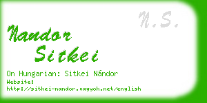 nandor sitkei business card